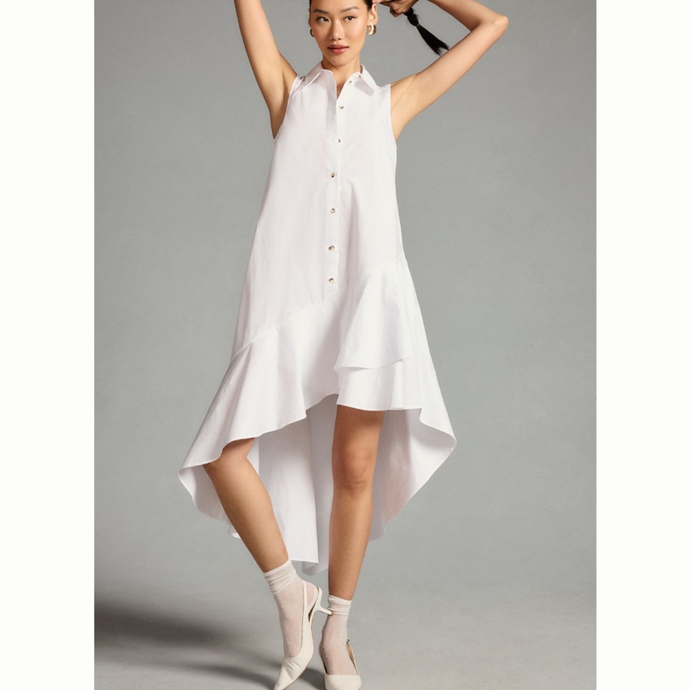 NWT! ANTHROPOLOGIE SLEEVELESS BUTTON-DOWN DRESS